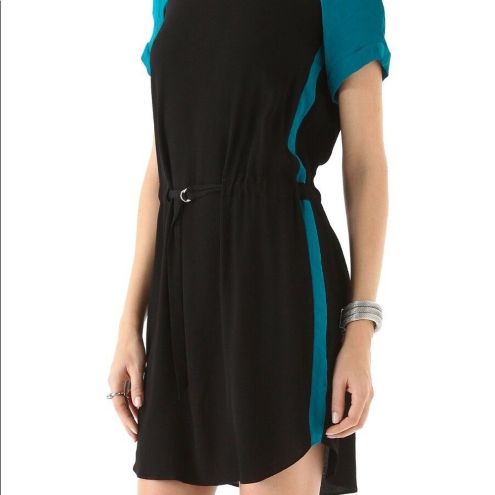 Rebecca Taylor Colorblock dress w/adjustable waist